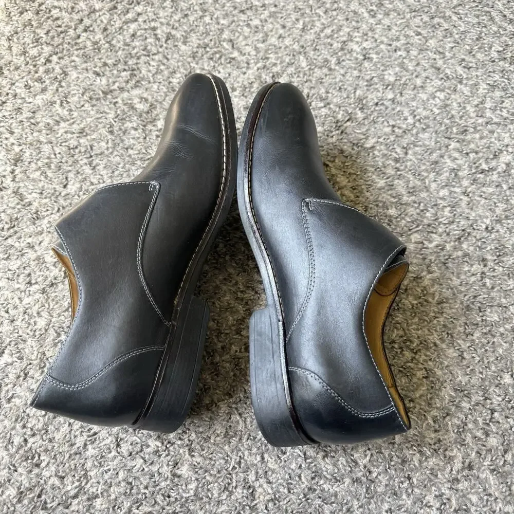 Sandro Comfort Black Leather Monk Strap Oxford Shoes Men's 11.5 D
